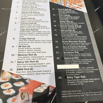 Sushi Misono - Dinner menu - special rolls - Sushi Bars Near Me - Orlando, Florida