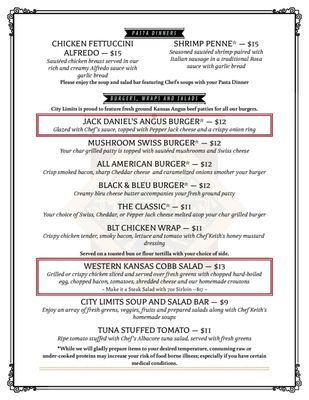 Menu photo 5 City Limits Bar & Grill Colby, KS Menu photo 5 City Limits Bar & Grill Colby, KS