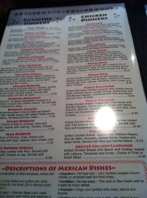 Menu photo 3 Tito's Mexican Grill Fairlawn, OH