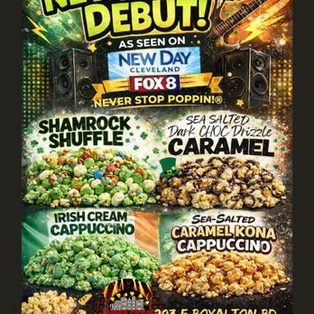 Joeys Rockin Poppin Popcorn - Happy St. Patrick's Day! - Popcorn Shops Near Me - Broadview Heights, Ohio Joeys Rockin Poppin Popcorn - Happy St. Patrick's Day! - Popcorn Shops Near Me - Broadview Heights, Ohio