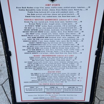 Proper Meats - the menu for the restaurant - Burgers Near Me - St. Petersburg, Florida