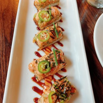 The Smith - Spicy Salmon Tartare, I'm not sure if this is the right name on the menu, but it's excellent! I think it's on the crispy rice! - New American Near Me - New York, New York The Smith - Spicy Salmon Tartare, I'm not sure if this is the right name on the menu, but it's excellent! I think it's on the crispy rice! - New American Near Me - New York, New York