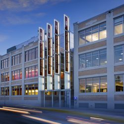 The Warren Alpert Medical School of Brown University - The Warren Alpert Medical School as seen from Eddy Street, in Providence's Jewelry District.