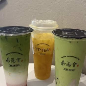 TP Tea - Pleasanton - strawberry matcha latte, mango iced tea with aiyu jelly, and matcha taro... - Bubble Tea Near Me - Pleasanton, California TP Tea - Pleasanton - strawberry matcha latte, mango iced tea with aiyu jelly, and matcha taro... - Bubble Tea Near Me - Pleasanton, California