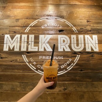 Milk Run - Thai Tea Float with coffee jelly - Coffee & Tea Near Me - Phoenix, Arizona Milk Run - Thai Tea Float with coffee jelly - Coffee & Tea Near Me - Phoenix, Arizona