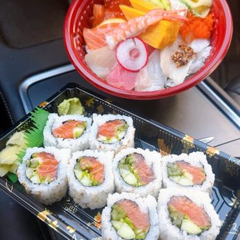 Imari Sashimi And Sushi - Spicy Salmon Roll & Chirashi Bowl - Sushi Bars Near Me - Upland, California Imari Sashimi And Sushi - Spicy Salmon Roll & Chirashi Bowl - Sushi Bars Near Me - Upland, California