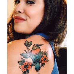 Flying Daggers Tattoo Parlor - Beautiful American traditional done by Eric. Fast clean service and amazing artistry.