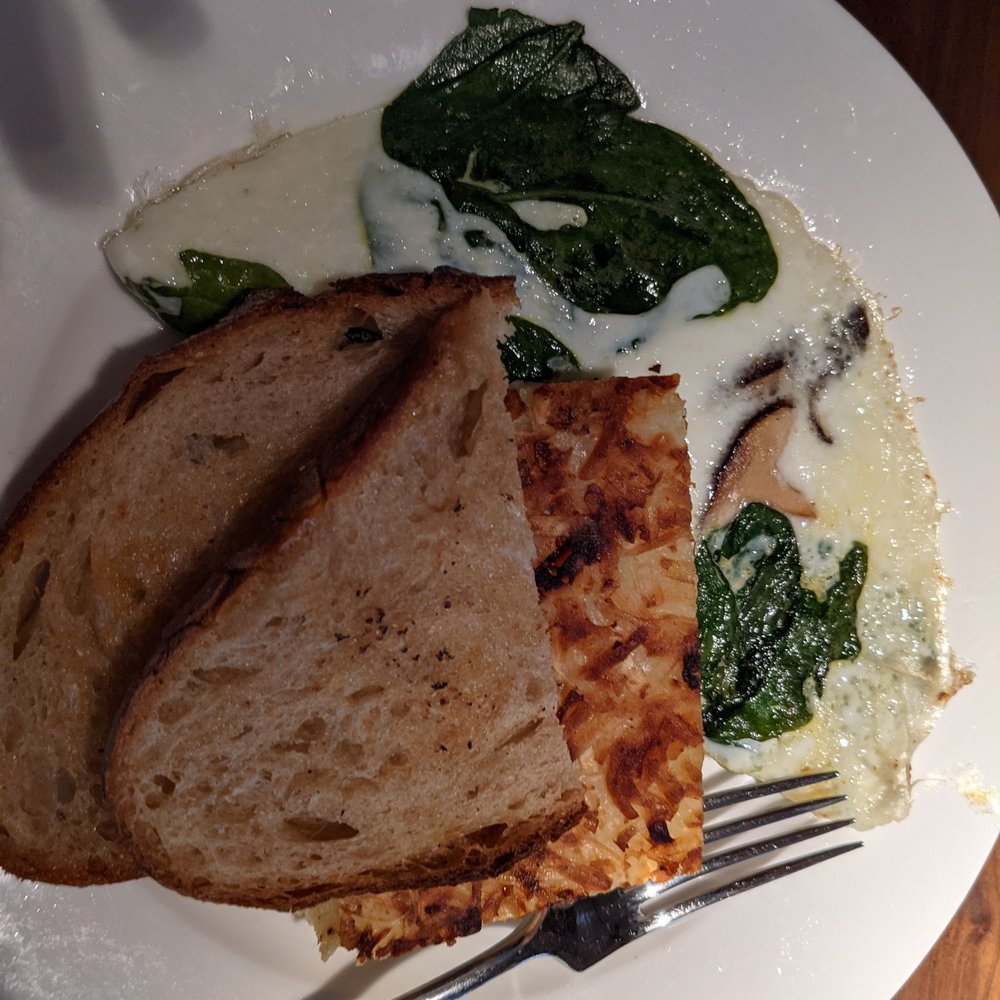 Corinne Austin - Egg White, Spinach and Mushroom omelette - New American Near Me - Austin, Texas Corinne Austin - Egg White, Spinach and Mushroom omelette - New American Near Me - Austin, Texas