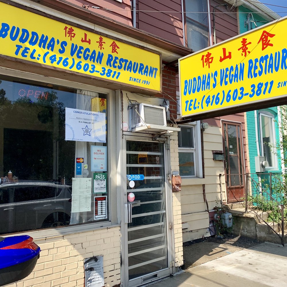 Buddha's Vegan - Entrance and signs. - Vegetarian Near Me - Toronto, Ontario Buddha's Vegan - Entrance and signs. - Vegetarian Near Me - Toronto, Ontario