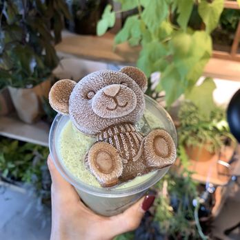 Leafy - Matcha red bean milk tea with milk tea bear - Asian Fusion Near Me - Pembroke Pines, Florida Leafy - Matcha red bean milk tea with milk tea bear - Asian Fusion Near Me - Pembroke Pines, Florida