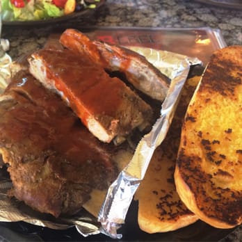 Rebel BBQ - St. Louis Ribs 1/2 Rack $14.95: includes hoagie roll and one side. - Barbeque Near Me - Blythe, California Rebel BBQ - St. Louis Ribs 1/2 Rack $14.95: includes hoagie roll and one side. - Barbeque Near Me - Blythe, California