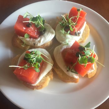 Tavern Law - Sockeye salmon crostini light & tasty - Cocktail Bars Near Me - Seattle, Washington Tavern Law - Sockeye salmon crostini light & tasty - Cocktail Bars Near Me - Seattle, Washington
