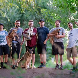 Mojo Wheels - The Crew in the jumps behind the shop.