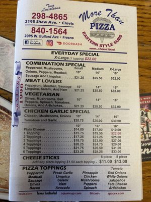 Menu photo 2 More Than Pizza Clovis, CA