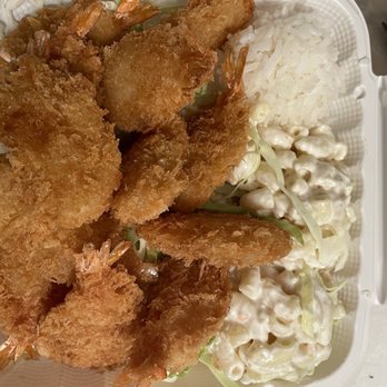 Tim’s Hawaiian BBQ - Fried shrimp, Mac salad and rice - Ramen Near Me - Davis, California