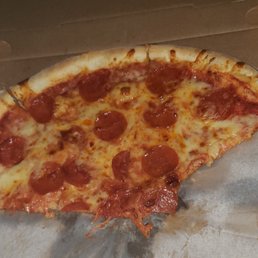 a slice of pepperoni pizza