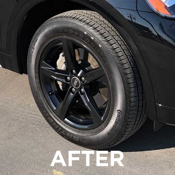 Baid Polish - After, Semi-gloss rims and lug nuts. - Powder Coating Near Me - Anaheim, California Baid Polish - After, Semi-gloss rims and lug nuts. - Powder Coating Near Me - Anaheim, California