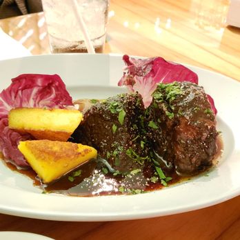Rigo - Roast beef (I think) with polenta cake - Spanish Near Me - Honolulu, Hawaii Rigo - Roast beef (I think) with polenta cake - Spanish Near Me - Honolulu, Hawaii