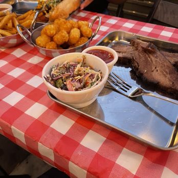 The End - Smoked Brisket Smoke House Coleslaw  Tatertots Cajun fries - New American Near Me - Torrance, California