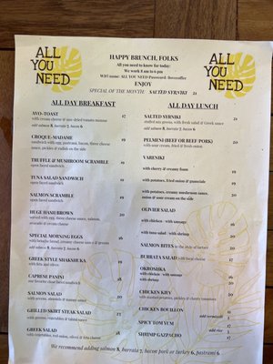 Menu photo 5 All You Need Sunny Isles Beach, FL Menu photo 5 All You Need Sunny Isles Beach, FL