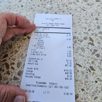 In-N-Out Burger - Lunch for 4 - Fast Food Near Me - San Diego, California