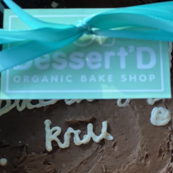 Dessert'D Organic Bake Shop - 6" vanilla cake w/chocolate frosting and sprinkles - Desserts Near Me - Mammoth Lakes, California