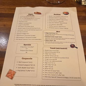 Omakase Kyara Sake Bar - Izakaya Menu ~9:00pm (at least formerly labeled as such) thru close, pg 2 of 2 - Japanese Near Me - Las Vegas, Nevada Omakase Kyara Sake Bar - Izakaya Menu ~9:00pm (at least formerly labeled as such) thru close, pg 2 of 2 - Japanese Near Me - Las Vegas, Nevada
