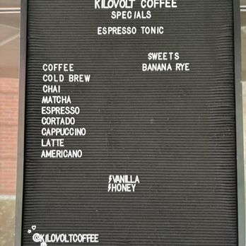Kilovolt Coffee - Menu - Cafes Near Me - Oakland, California Kilovolt Coffee - Menu - Cafes Near Me - Oakland, California