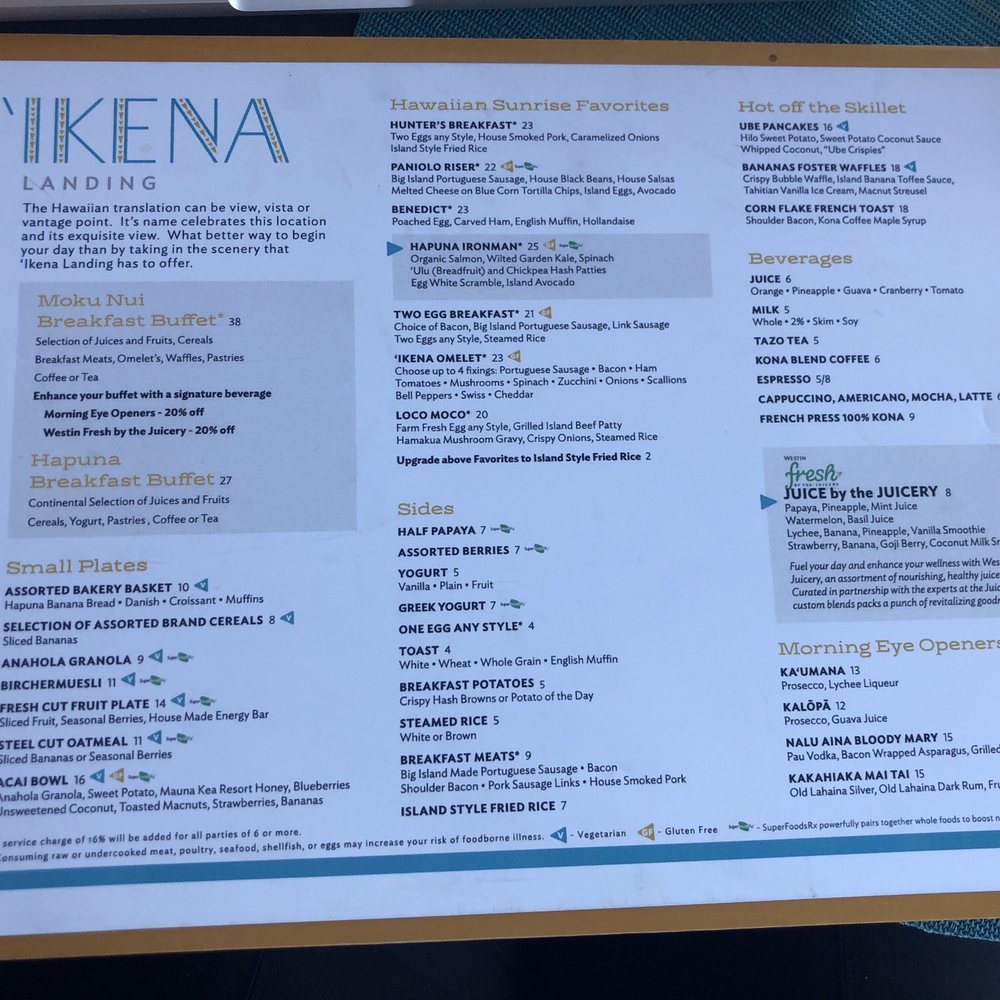 Breakfast Menu (September 2019) Breakfast Menu (September 2019)