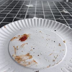 Empty plate - ate it all - had to
