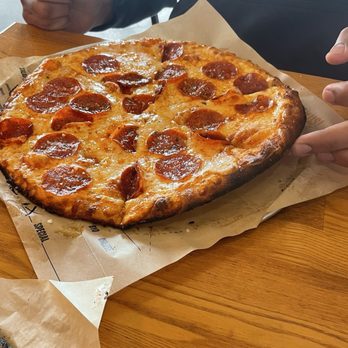 Blaze Pizza - 1 Top Pizza (11-inch) BURNT - Pizza Near Me - Carlsbad, California