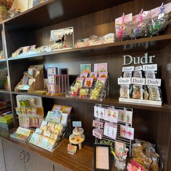 Tamper Room Cafe & Gallery - Shelves filled with crafts and arts that looks to be made from small businesses - Cafes Near Me - Fremont, California Tamper Room Cafe & Gallery - Shelves filled with crafts and arts that looks to be made from small businesses - Cafes Near Me - Fremont, California