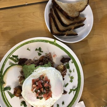 Over Easy - Kalua Pig Hash and Sourdough Toast - Breakfast & Brunch Near Me - Kailua, Hawaii