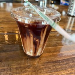 Iced lavender mocha with almond milk Iced lavender mocha with almond milk