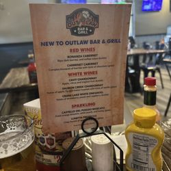 The Outlaw Bar & Grill - Wine menu