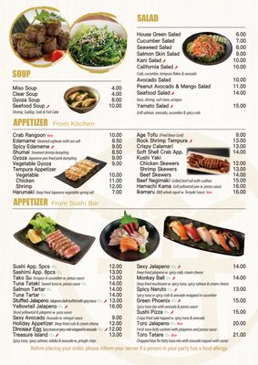 Menu photo 1 Yamato Japan Leominster, MA Menu photo 1 Yamato Japan Leominster, MA
