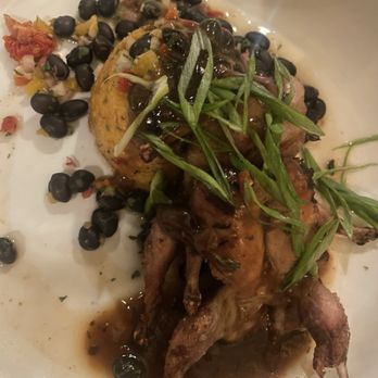 Paesanos 1604 - Bandera Quail (2), Soft Polenta, Warm Mushroom Salad - Italian Near Me - San Antonio, Texas Paesanos 1604 - Bandera Quail (2), Soft Polenta, Warm Mushroom Salad - Italian Near Me - San Antonio, Texas