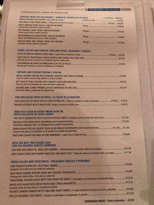 Menu photo 2 El Barril Madrid, M Menu photo 2 El Barril Madrid, M