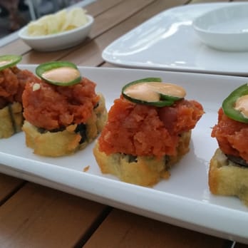 Sushi Rock - November Rain. Cream cheese included. Not for sushi purists. - Sushi Bars Near Me - Arlington, Virginia Sushi Rock - November Rain. Cream cheese included. Not for sushi purists. - Sushi Bars Near Me - Arlington, Virginia