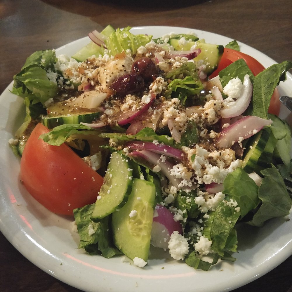 Mythos - Side Greek salad that comes with the meal is a meal on its own - Greek Near Me - Burlington, Ontario Mythos - Side Greek salad that comes with the meal is a meal on its own - Greek Near Me - Burlington, Ontario