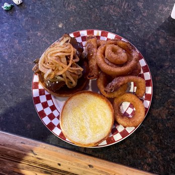 Ibis Pub & Grill - Meatloaf Sandwich and Onion Rings - Desserts Near Me - Sarasota, Florida