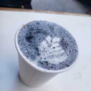 Farm : Table - Hot charcoal latte with oat milk (caffeine free) - Coffee & Tea Near Me - San Francisco, California Farm : Table - Hot charcoal latte with oat milk (caffeine free) - Coffee & Tea Near Me - San Francisco, California