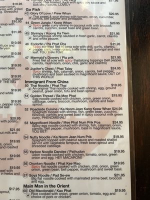 Menu photo 1 Thai Juan On San Juan Capistrano, CA