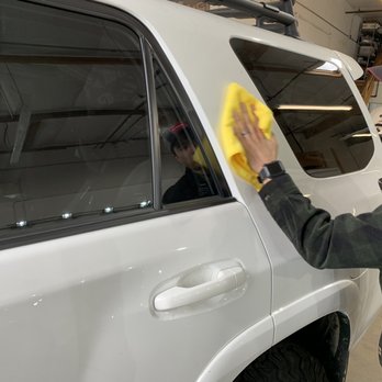 Mar Quality Protection - Buffing the area which emblems were removed - Auto Detailing Near Me - Newark, California Mar Quality Protection - Buffing the area which emblems were removed - Auto Detailing Near Me - Newark, California