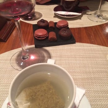Le Dix - Dessert round 2??! Chocolates and macaroons served with coffee (I subbed for tea) - French Near Me - Paris, 75