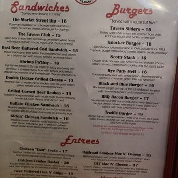 New Albany Tavern - Menu - Beer Bar Near Me - New Albany, Indiana