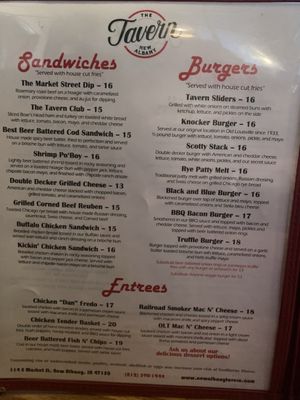 Menu photo 5 New Albany Tavern New Albany, IN