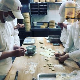 Window where you can watch them make dumplings