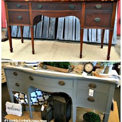 Fivethirty Home - Before & after using Miss Mustard Seed's Milk Paint.