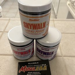 three jars of food